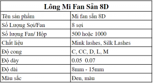 mi fan rời 8d chi tiết